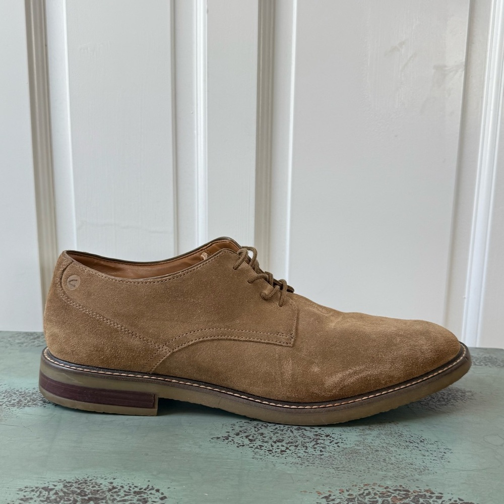 Clarks Jaxen Low Men's Olive Suede Shoes - Sz 11 - Picture 5 of 9